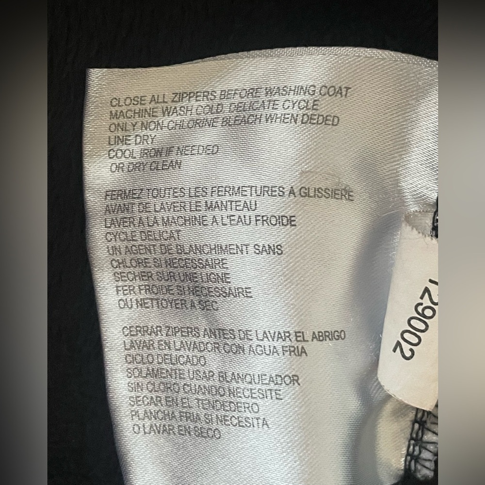 Michael Kors Belted Softshell Moto Coat Black XS Hidden Hood - Picture 6 of 16